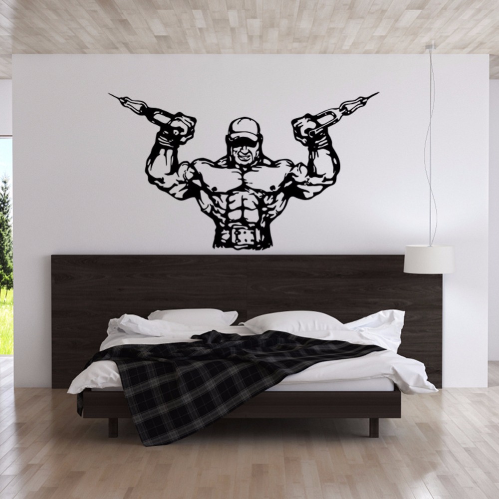 Interior Design For Mens Bedroom Wall Decor Of Innovation - Bedroom Creative Wall Design - HD Wallpaper 
