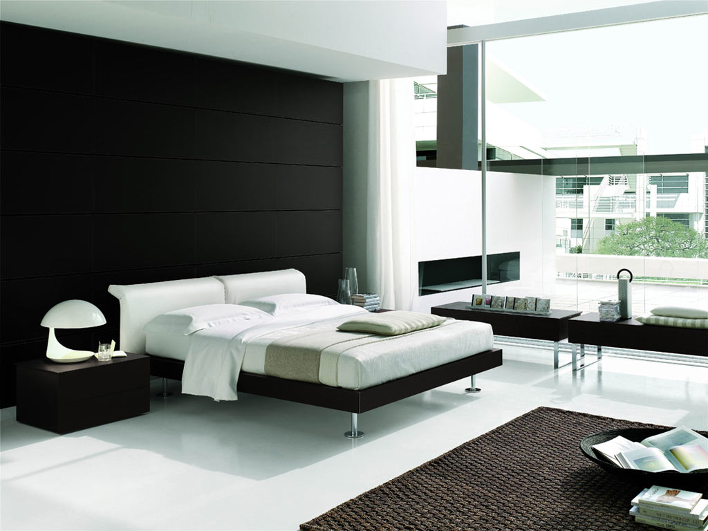 Pretty Bedroom Black And White - HD Wallpaper 