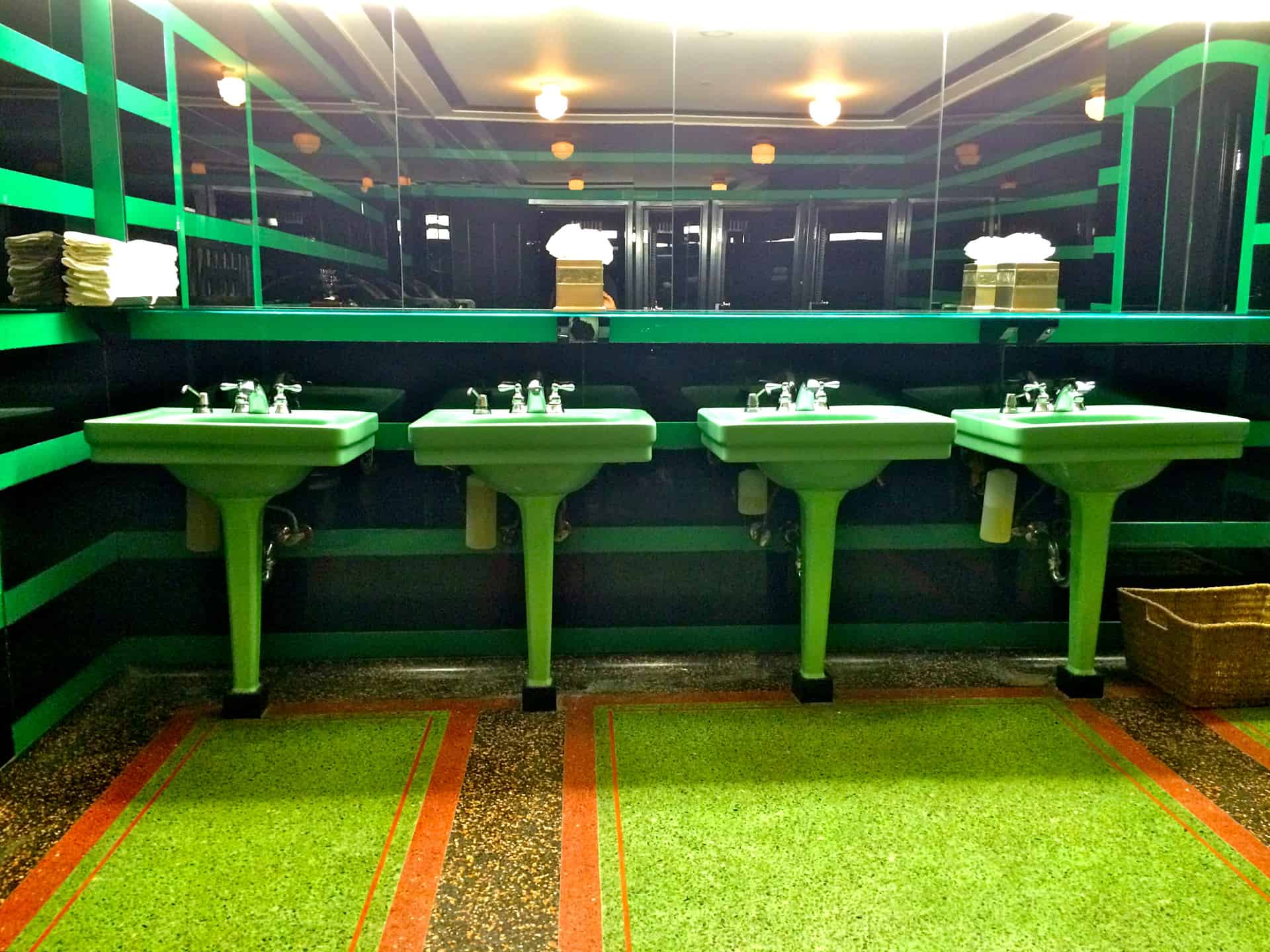 Hermitage Hotel Nashville Deco Bathroom Retro Roadmap - Art Deco Hotel Bathroom - HD Wallpaper 