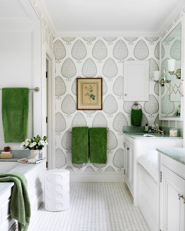 Amazing Bathroom Wallpaper Design 18 Gorgeous Way To - House Beautiful Master Bath - HD Wallpaper 