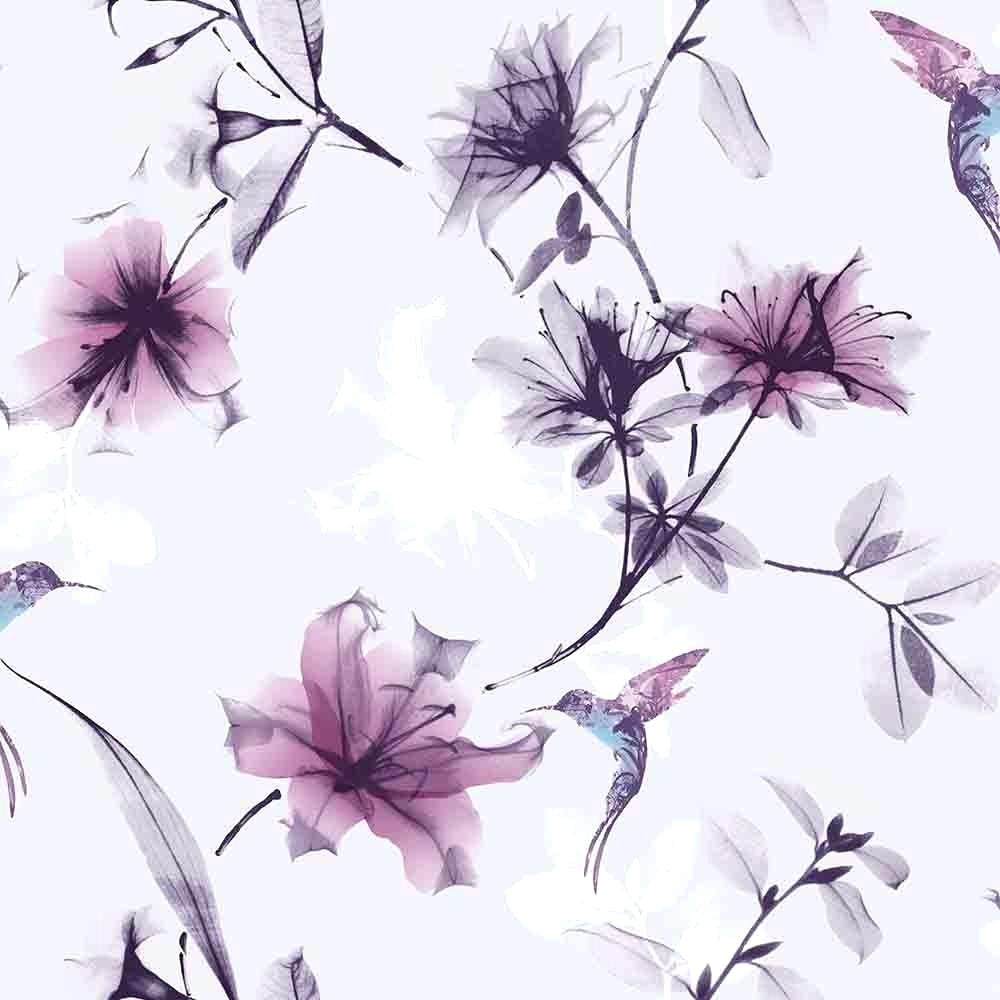 Purple Wallpaper X Ray Floral Purple Wallpaper Large - X Ray Floral - HD Wallpaper 