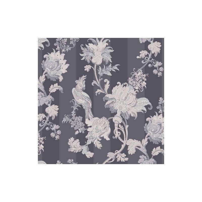 113-8023 Zerzura Slate Grey And Blush Pink By Cole - Gold Blue Wallpaper Birds - HD Wallpaper 
