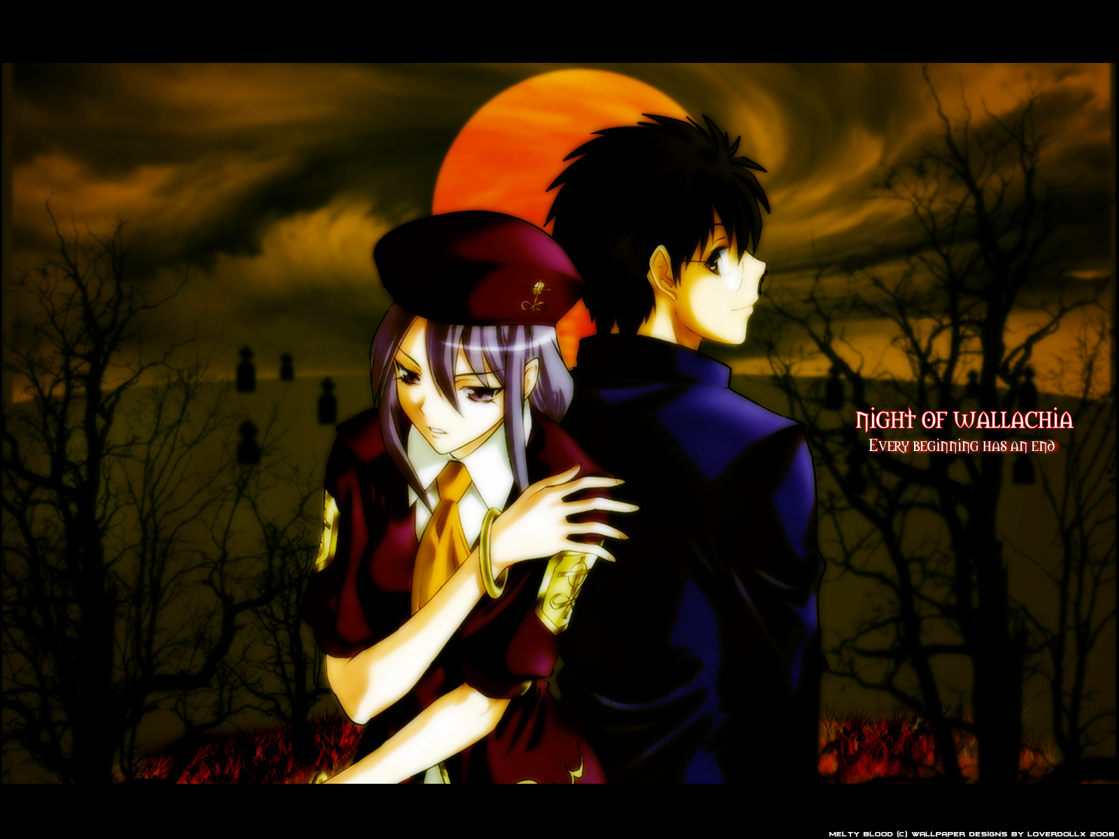 Melty Blood, Shiki Tohno, Sion Eltnam Atlasia Wallpaper - Cartoon - HD Wallpaper 