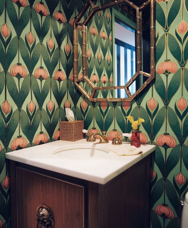 Green Art Deco Interior - HD Wallpaper 