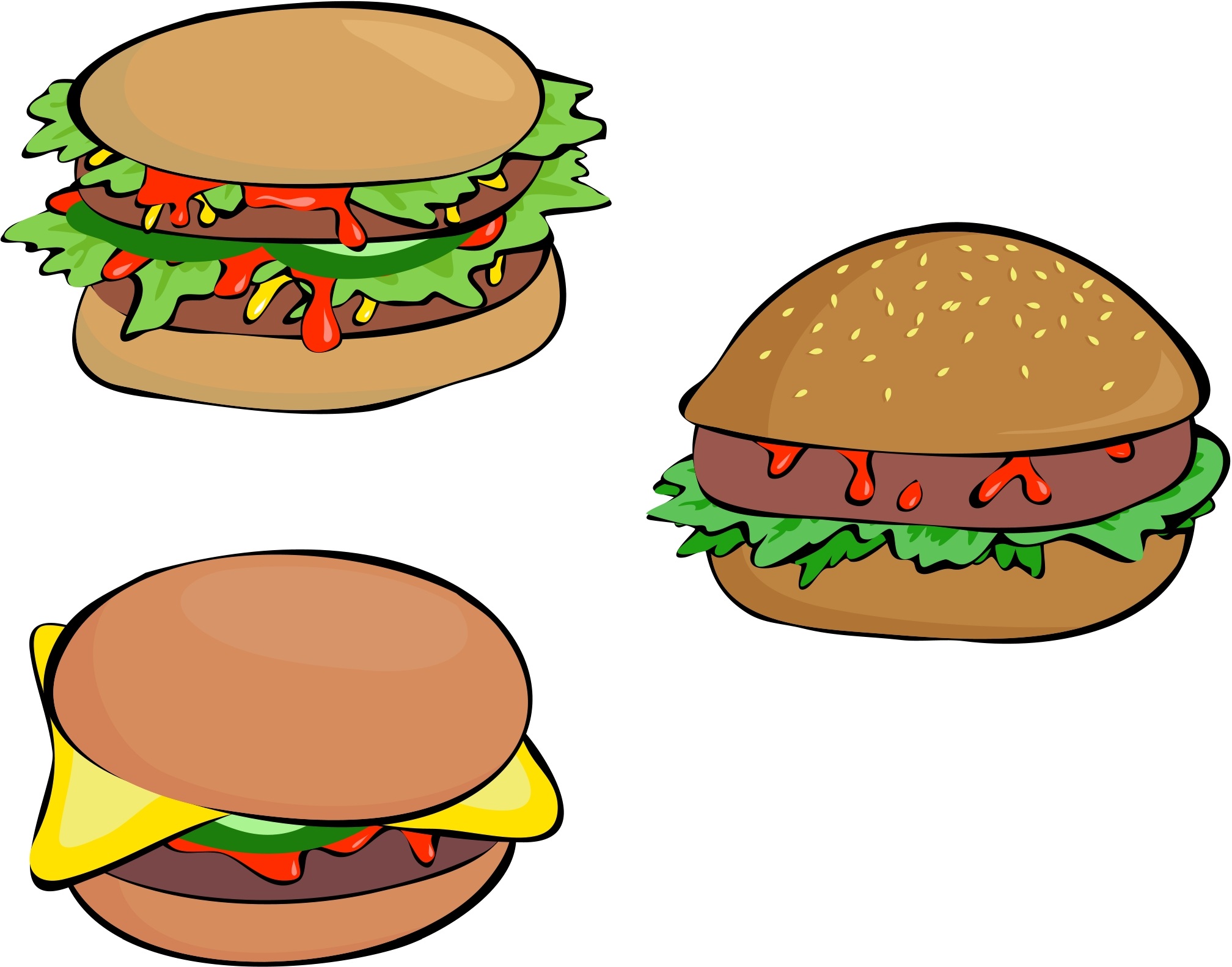 Burger Clip Art - HD Wallpaper 