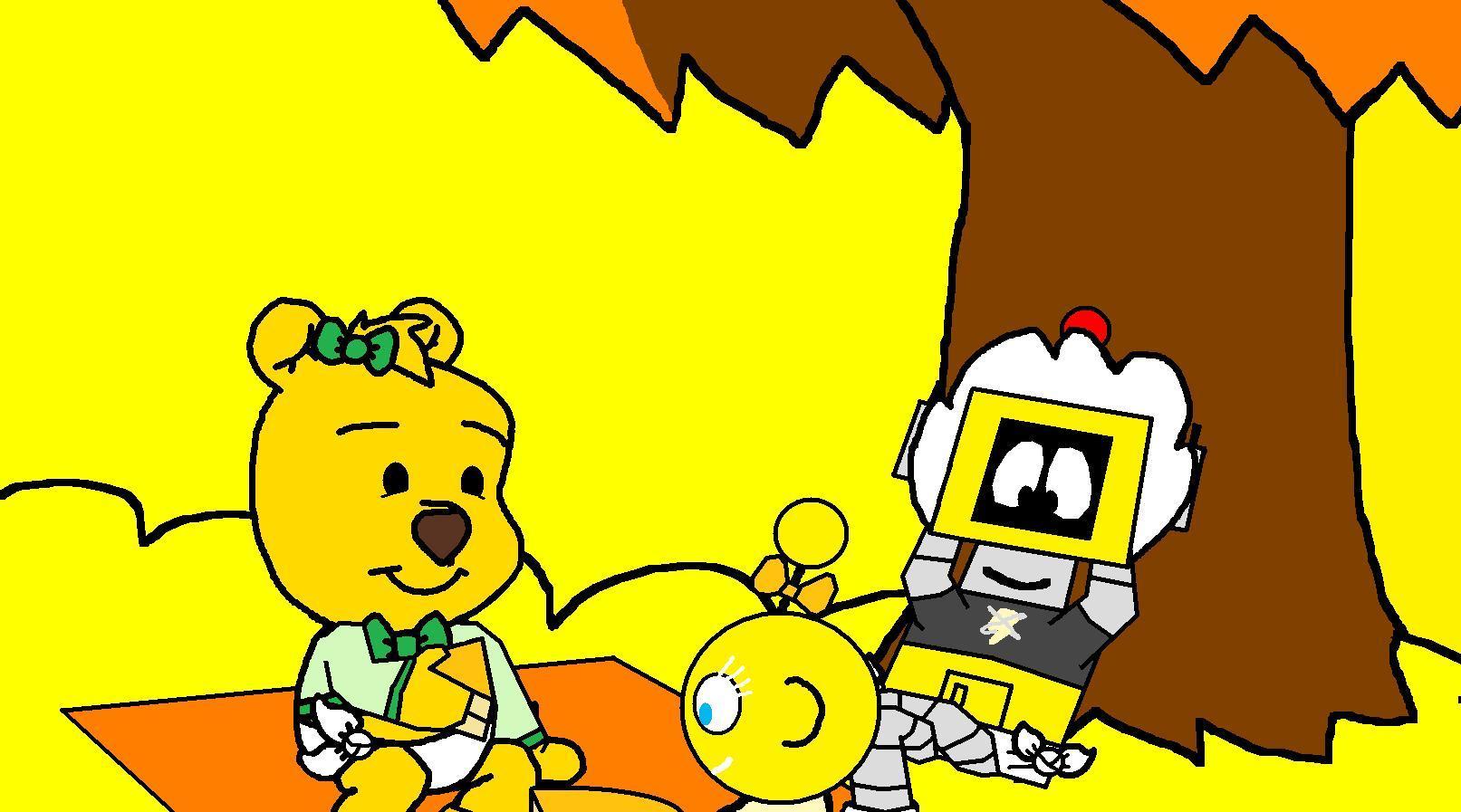 Babys Pooh, Plex And Lottie In Forever Young - Cartoon - HD Wallpaper 