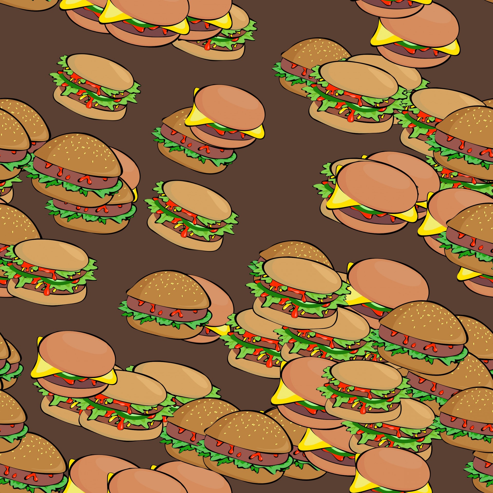 Clipart Clip art Illustration Free Photo - Burgers Wallpaper Cartoon Free - HD Wallpaper 
