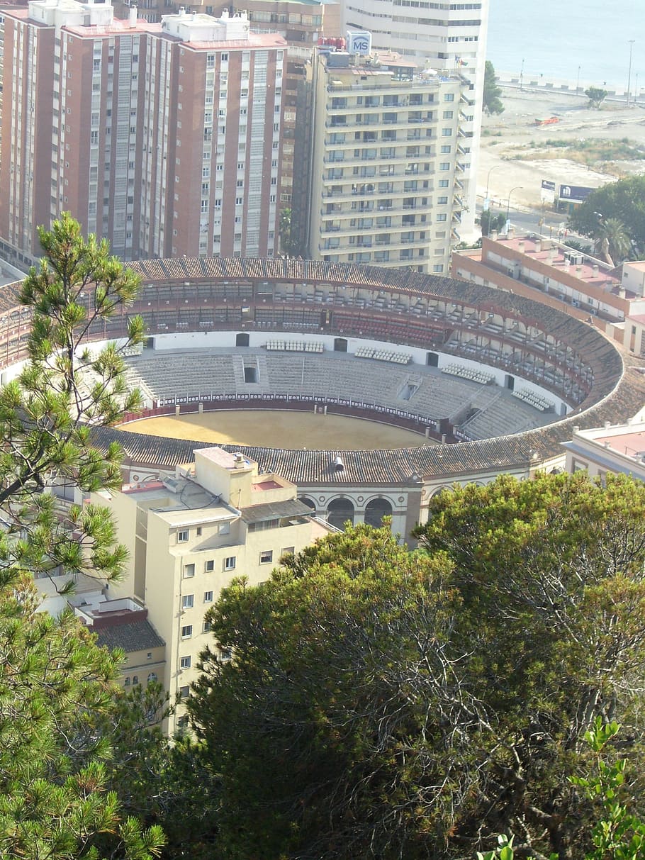 Koloseum, Arena, Bull Fighting, Malaga, Spain, Port, - Plaza De Toros - HD Wallpaper 