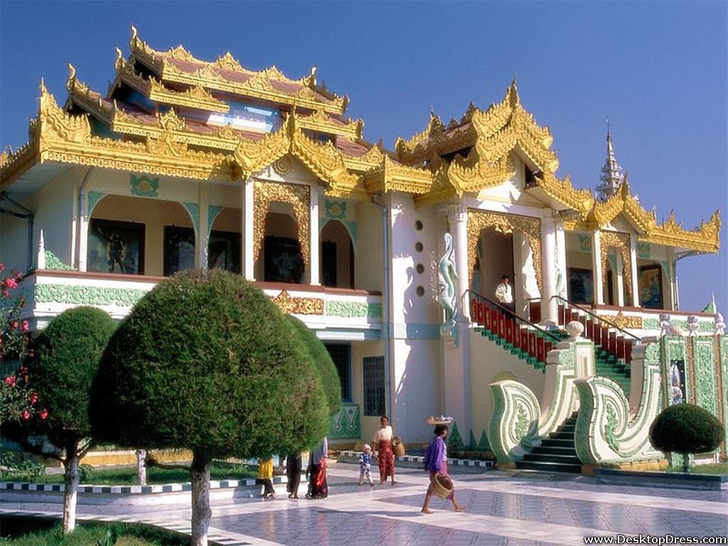 Maha Muni Pagoda, Mandalay, Myanmar - Beautiful Locations Hd Images Free Download - HD Wallpaper 