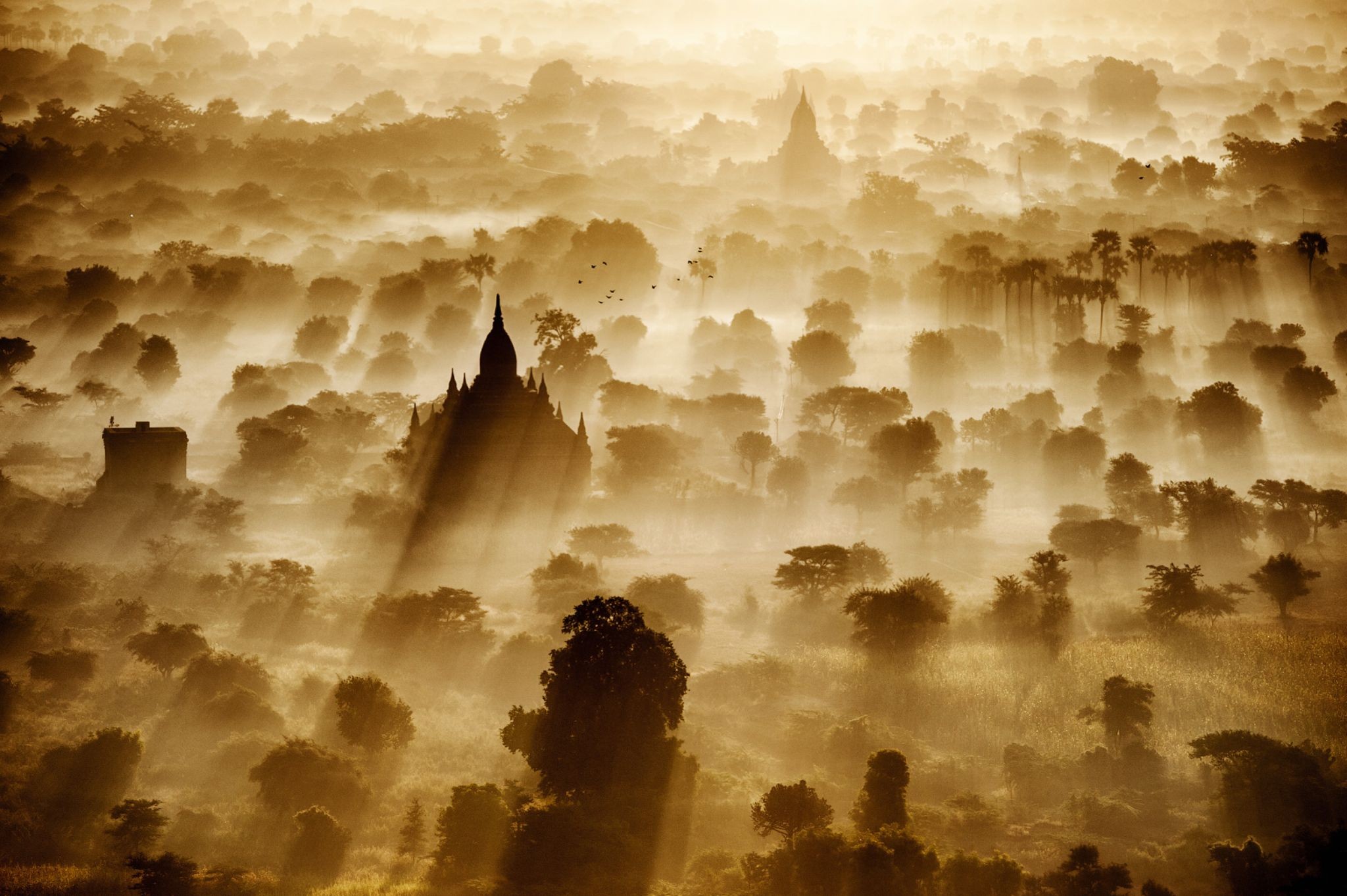 Bagan Myanmar Sunrise - HD Wallpaper 