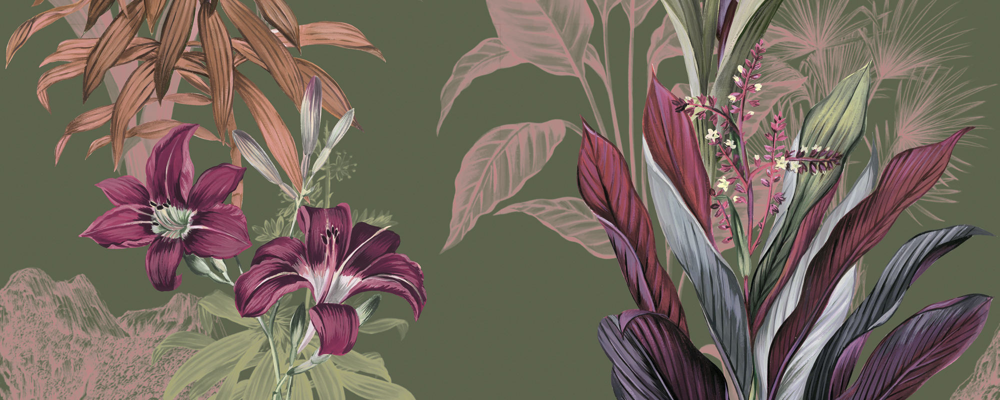 Wallpaper - Papier Peint Kaki Blanc - HD Wallpaper 