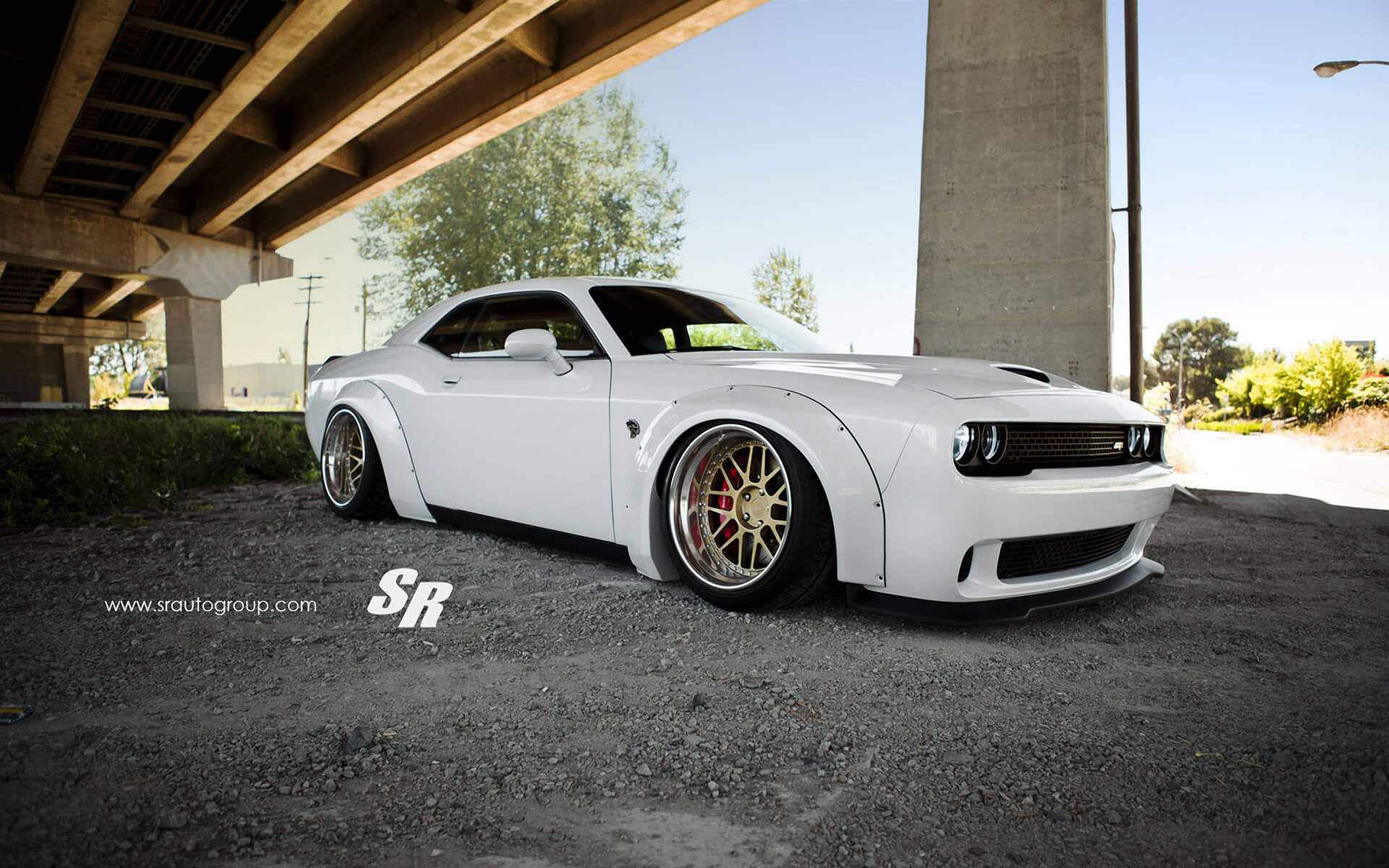 2015 Liberty Walk Dodge Challenger Hellcat Wallpaper - Liberty Walk Challenger - HD Wallpaper 