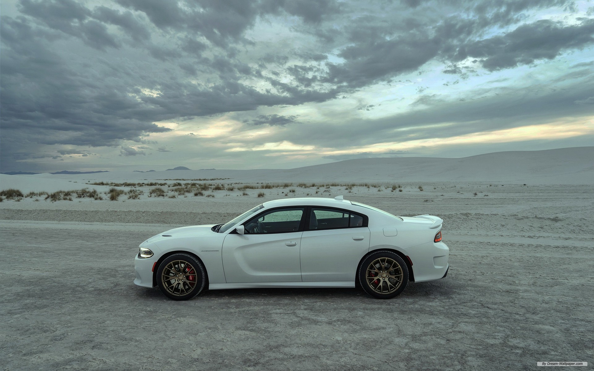 Free Auto Wallpaper - Dodge Charger 2018 Hellcat Side View - HD Wallpaper 