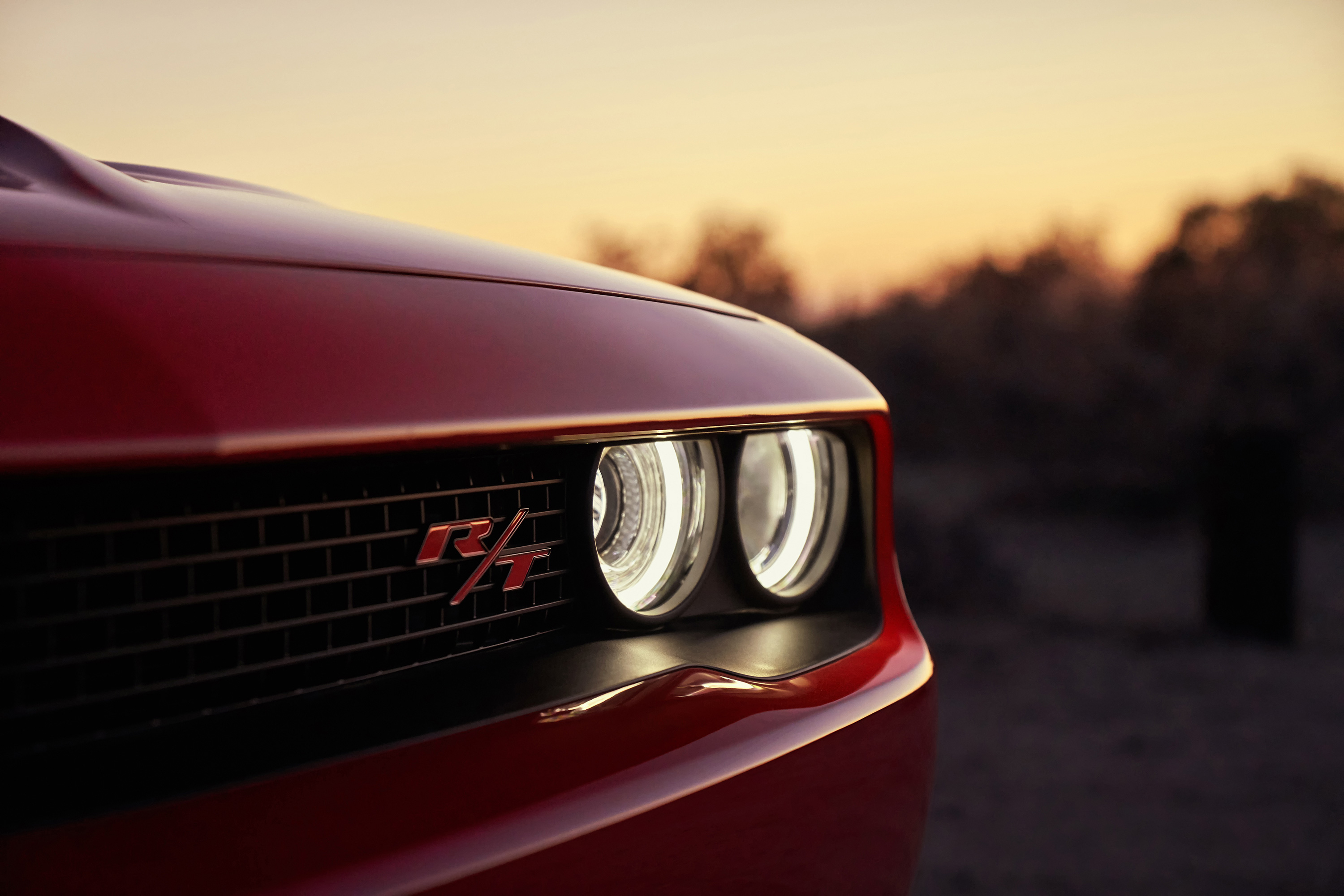 Dodge Challenger Srt Hellcat Headlights - HD Wallpaper 