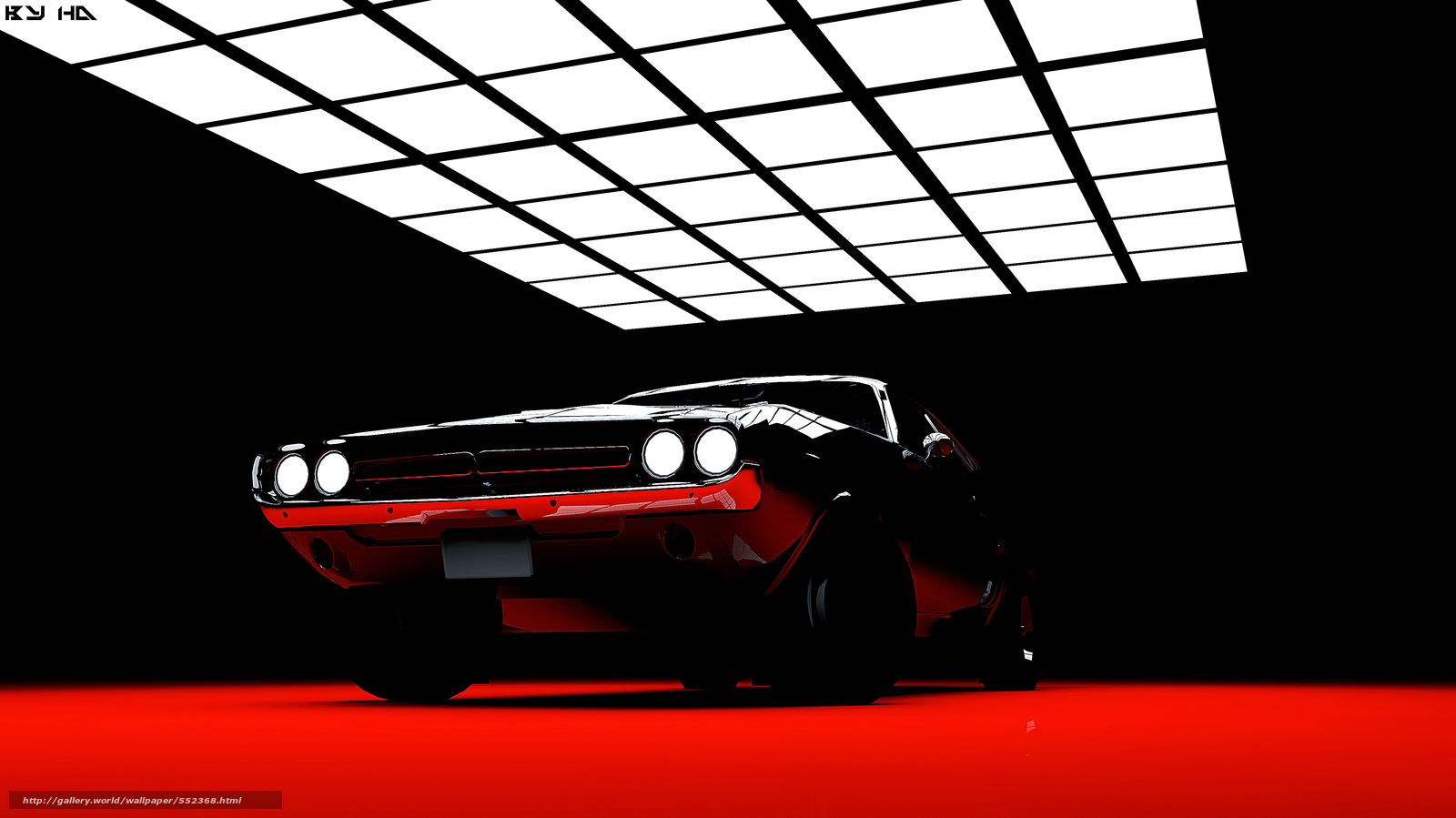 Download Wallpaper Dodge Challenger Render Henrydsv - Inside My Metal Building - HD Wallpaper 