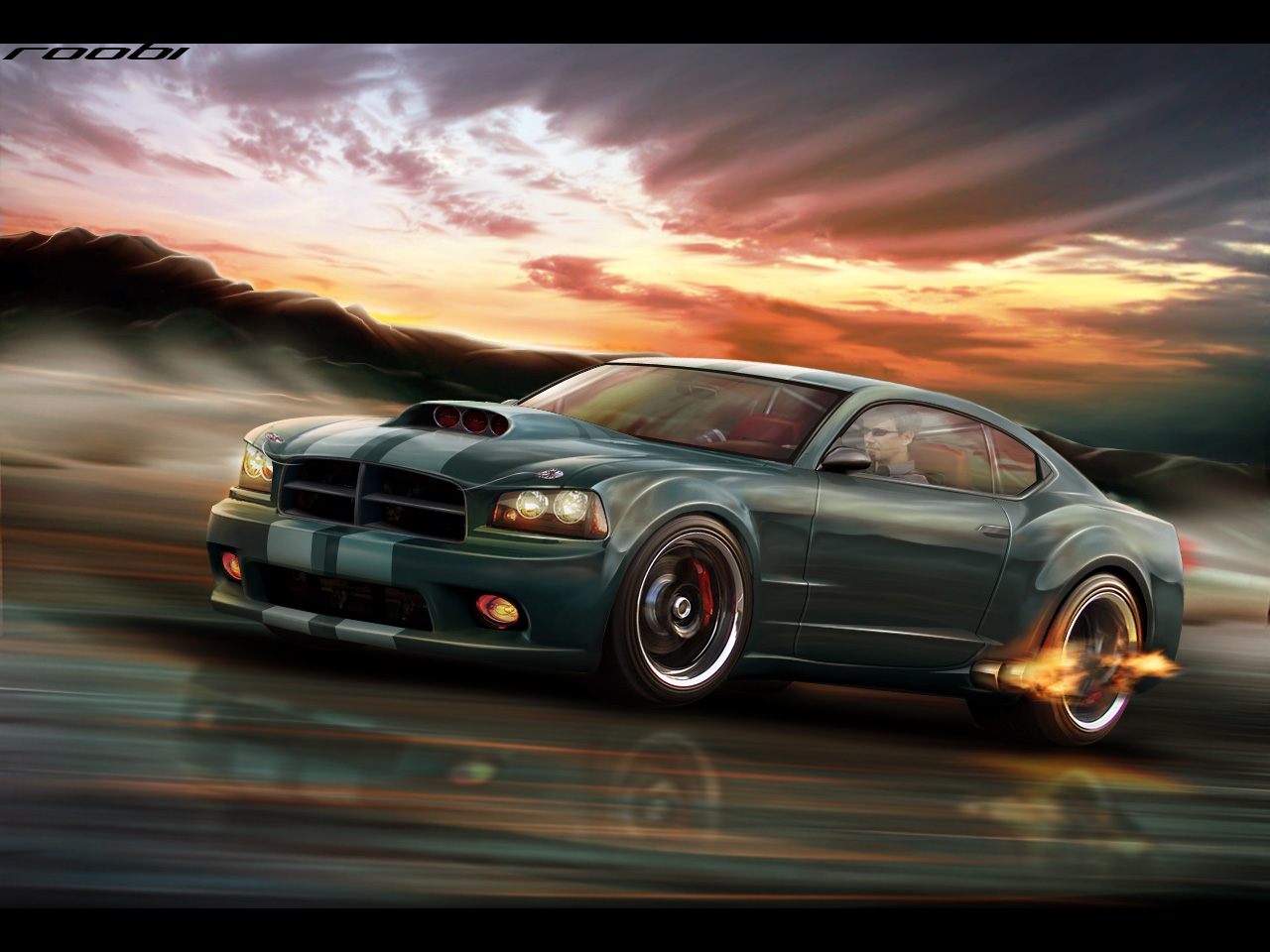 Dodge Hd Wallpapers Charger - Dodge Charger Srt8 Body Kit - HD Wallpaper 