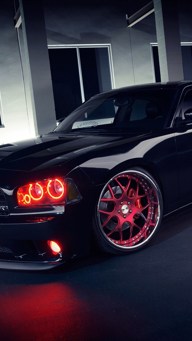 Iphone Wallpaper Dodge Charger Srt8 Black Cool Car - Dodge Charger 2007 - HD Wallpaper 