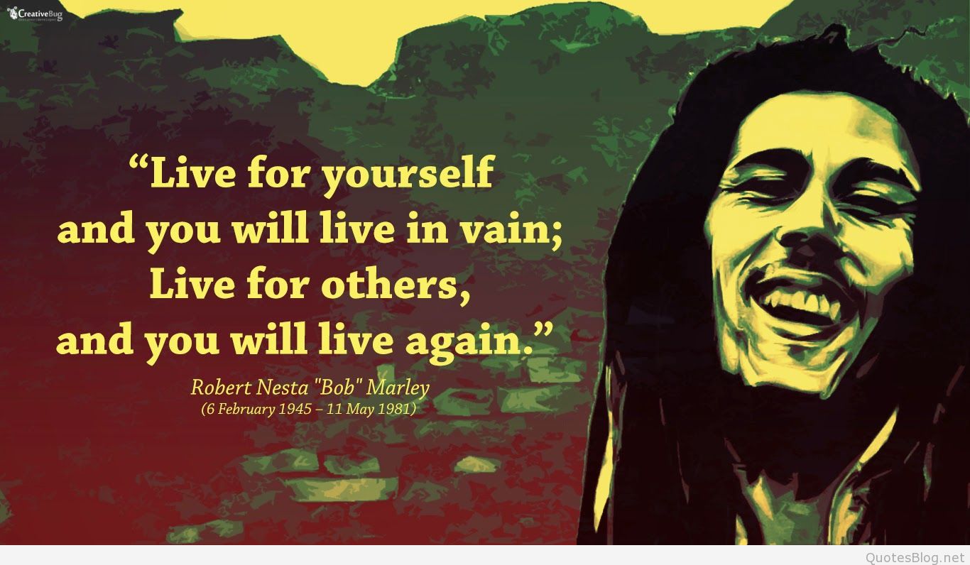 Bob Marley Quote Wallpaper - Bob Marley Wallpaper Desktop Quotes - HD Wallpaper 