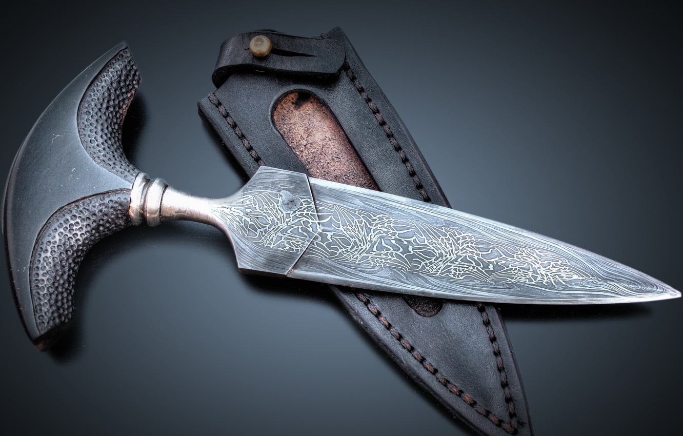 Photo Wallpaper Leather, Knife, Sheath, Grooves, By - Тычковый Нож - HD Wallpaper 