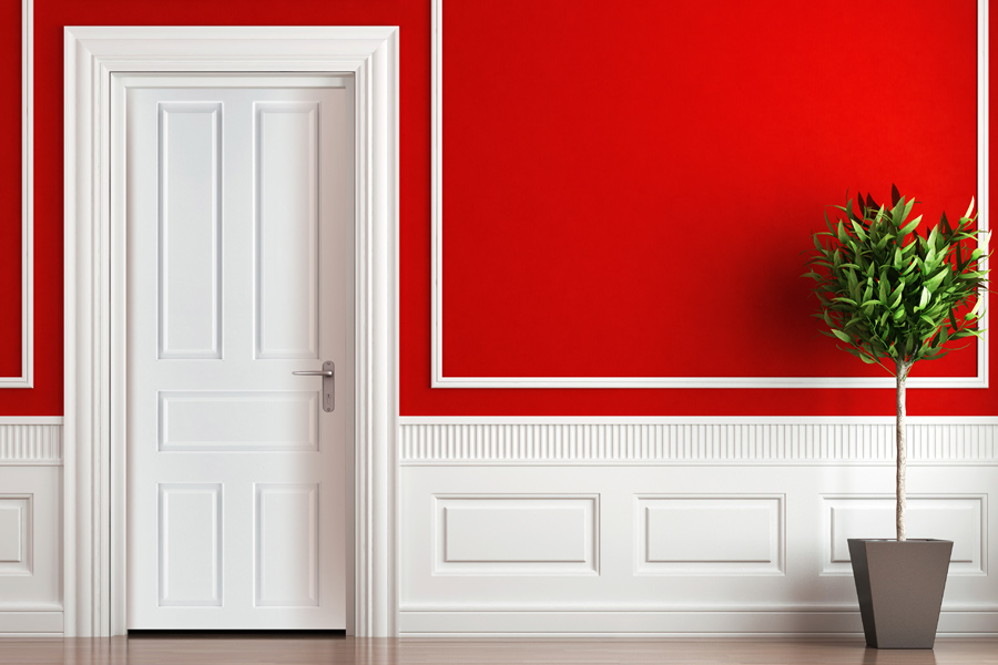 0024 Prm - White And Red Wall - HD Wallpaper 