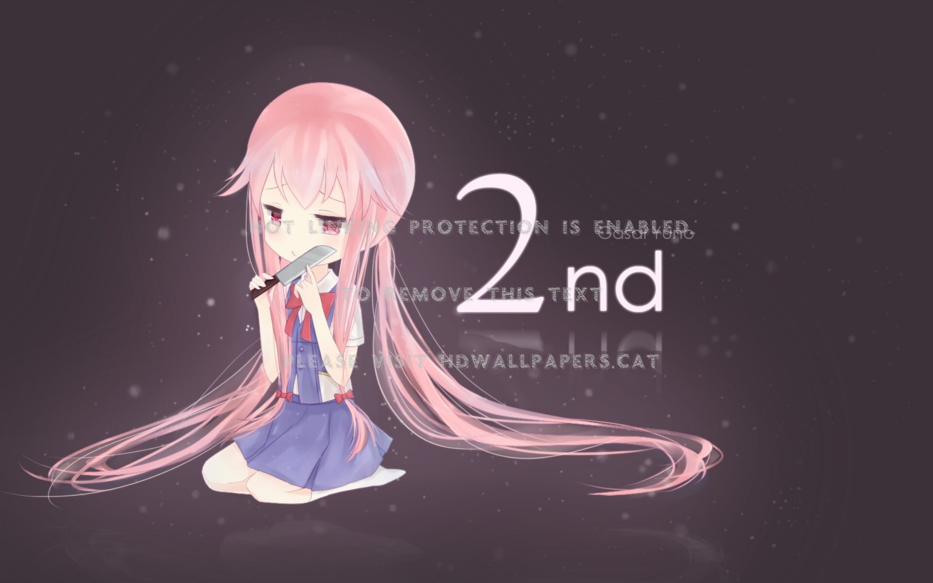 Gasai Yuno Future Diary Anime - Yuno Gasai - HD Wallpaper 