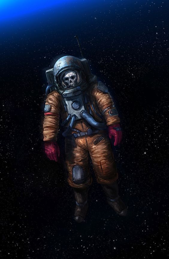 Dead Astronaut Floating In Space - HD Wallpaper 