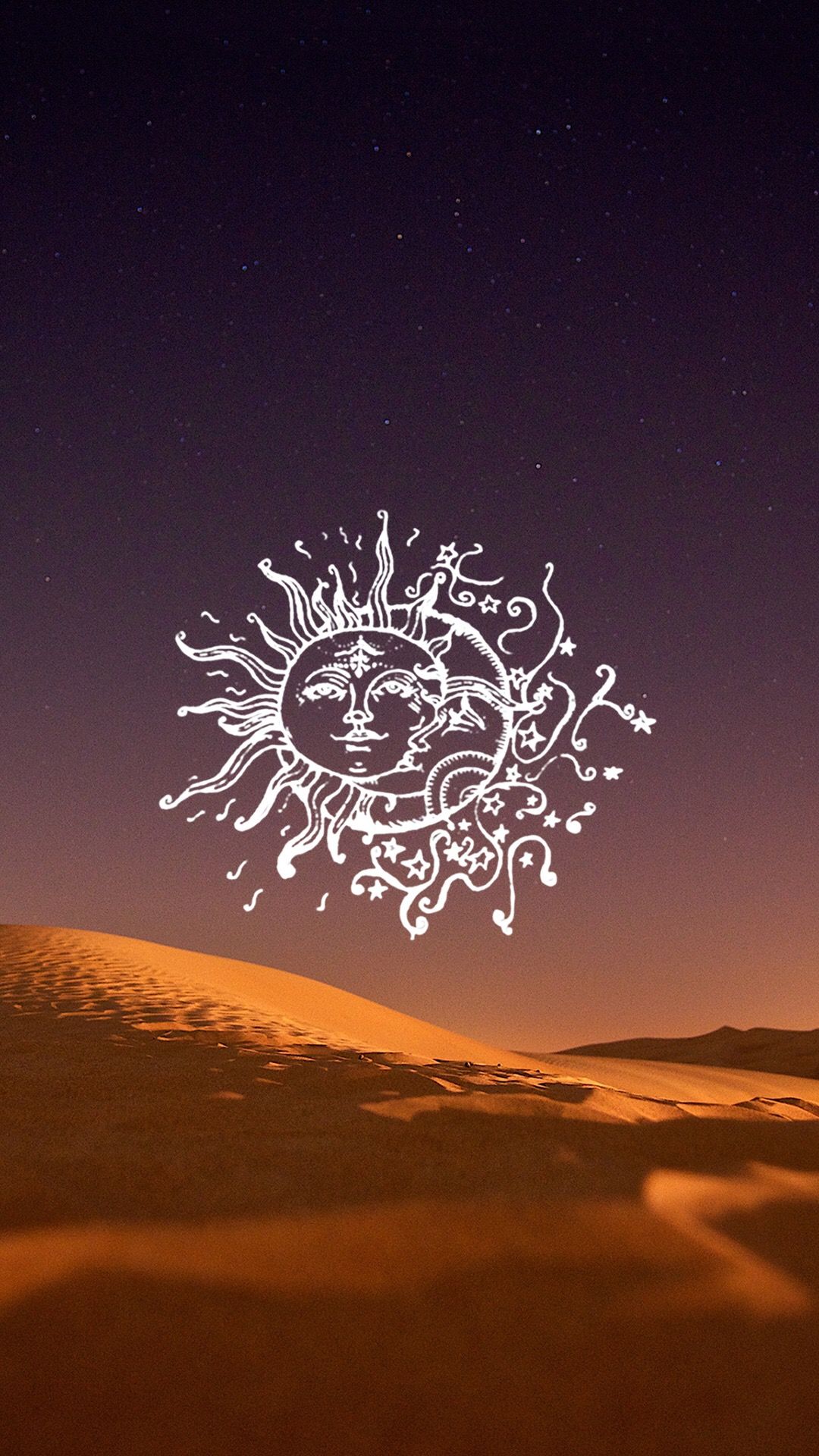 Phone Backgrounds Sun And Moon - HD Wallpaper 