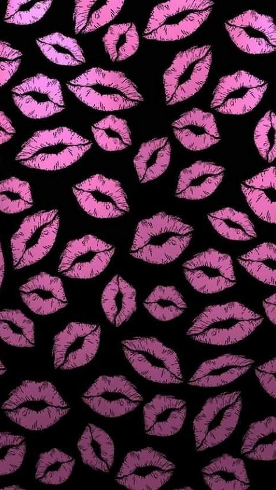Pink And Black Kiss Wallpaper Mobile 
 Data Src Cool - Iphone Kiss Wallpaper Hd - HD Wallpaper 