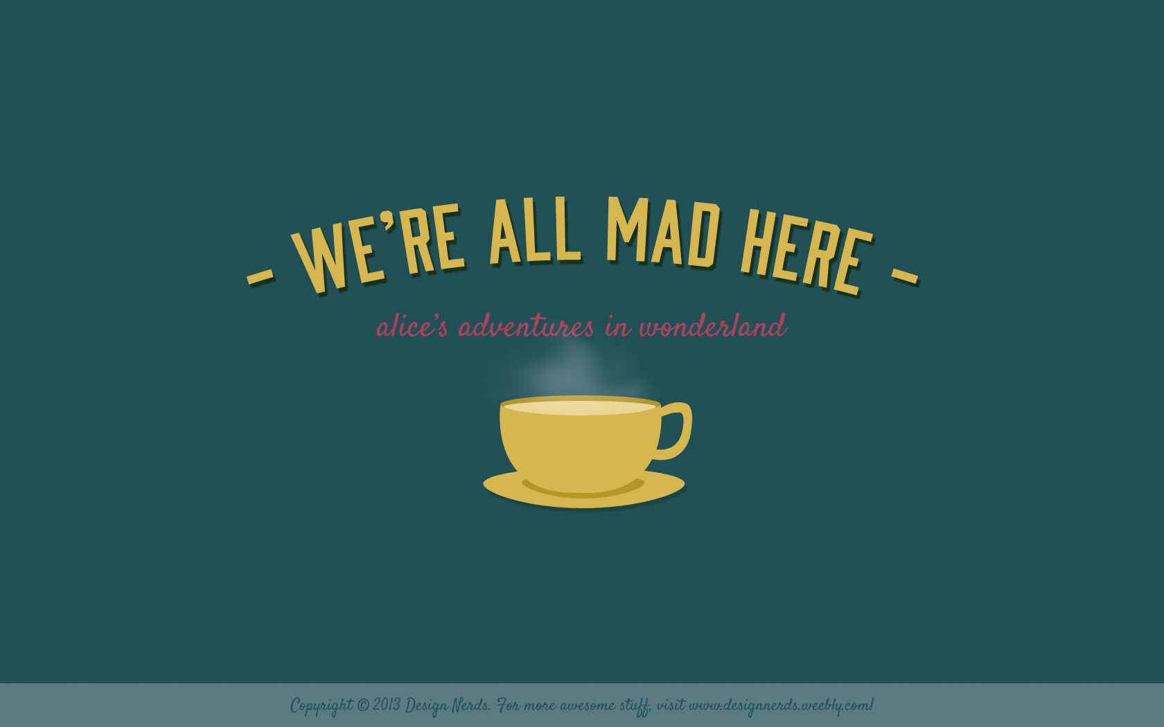 We Re All Mad Here Alice In Wonderland Background - HD Wallpaper 
