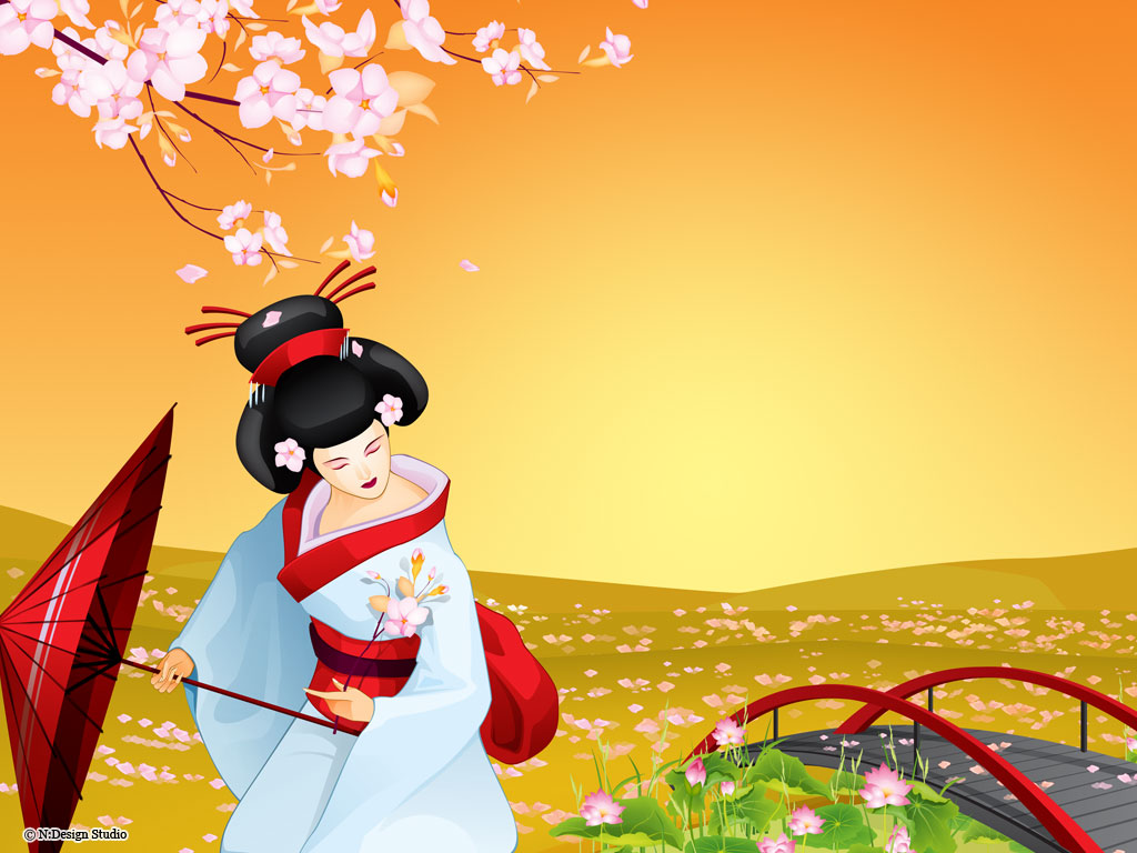 Papel De Parede Japones Para Pc - HD Wallpaper 