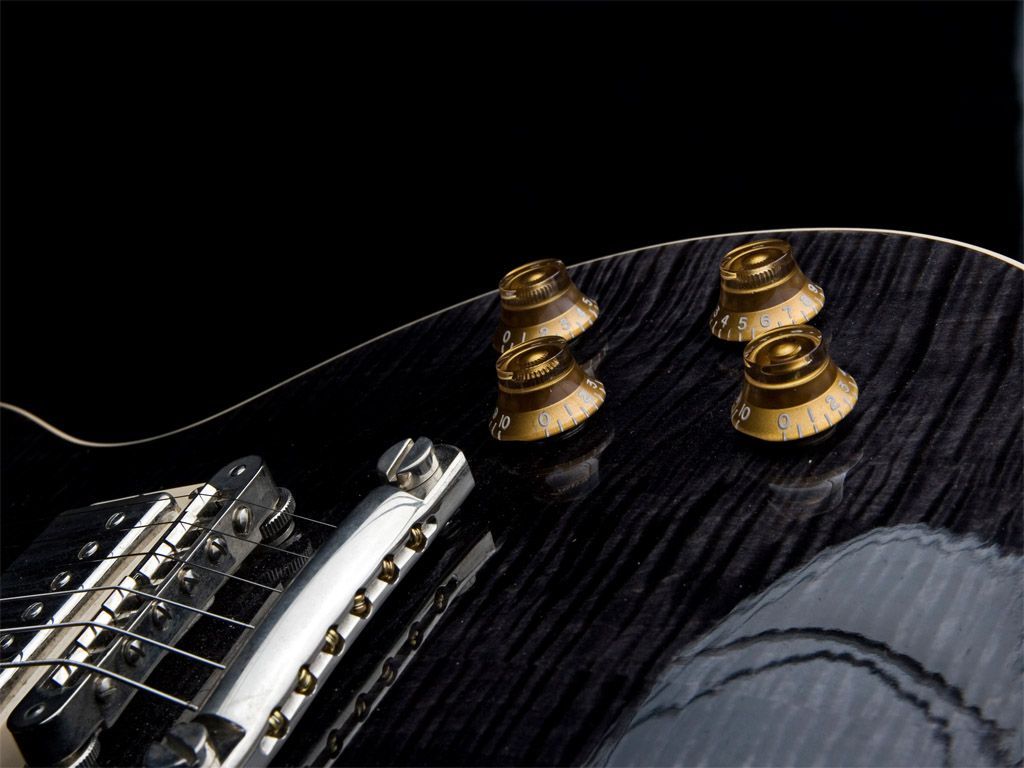 Free Cute Guitar Images - Gibson Electric Guitar Black Background - HD Wallpaper 