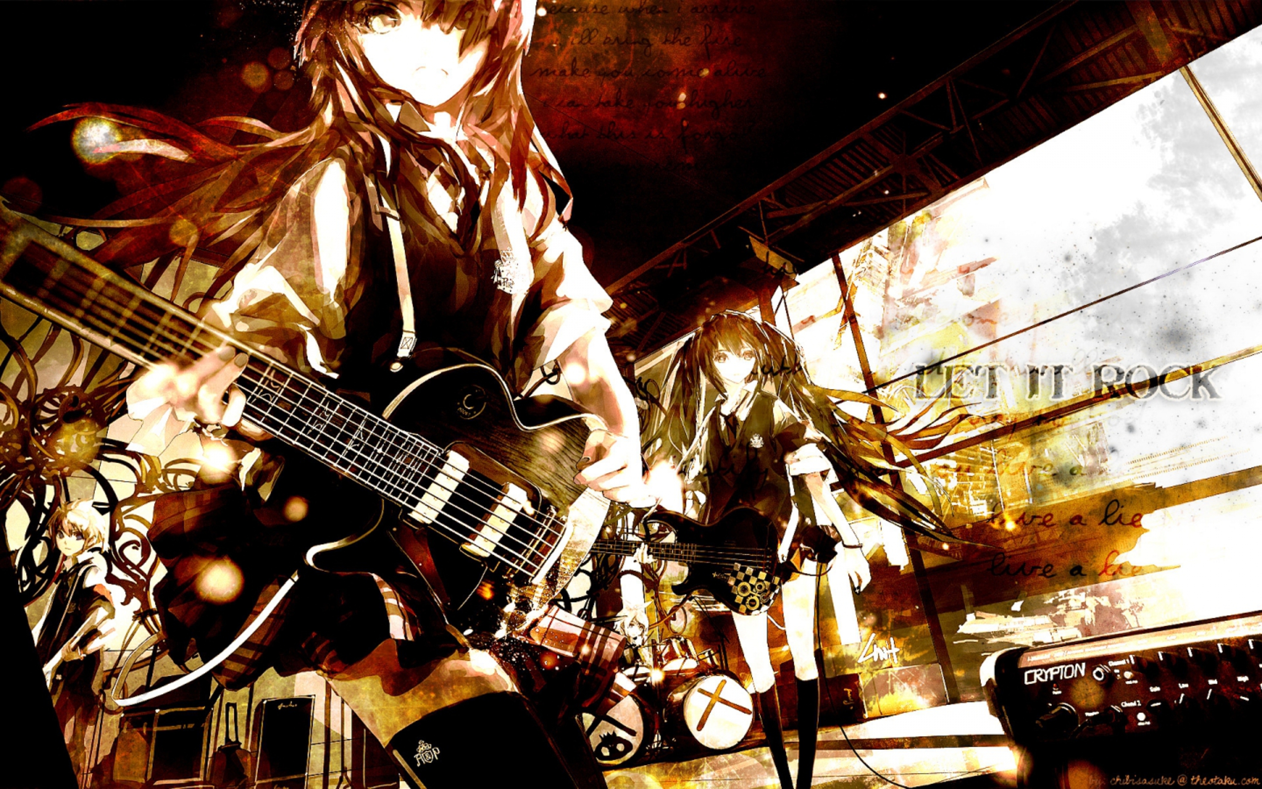 Anime Luka Wallpaper Guitar - HD Wallpaper 