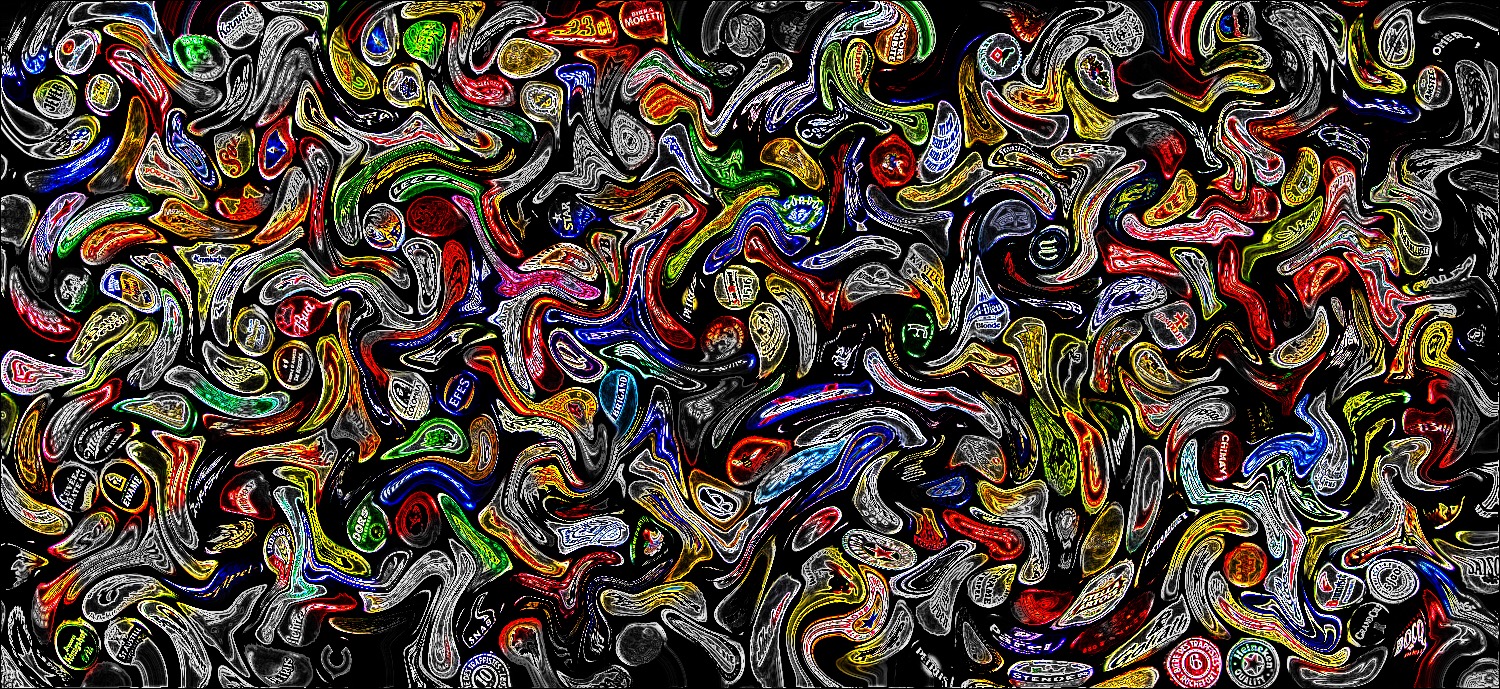 #art #bottlecap #neoneffect #neon #wallpaper #trippyart - Painting - HD Wallpaper 