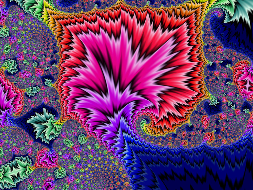 Trippy Cat - Fractal Art - HD Wallpaper 