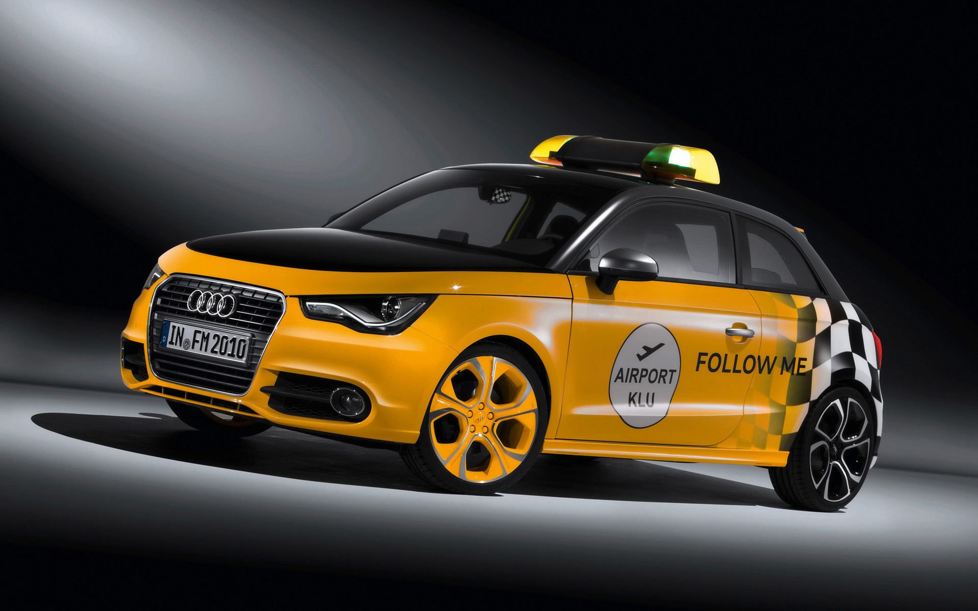 Wallpaper Audi Yellow Police Car - Audi A1 Competition Kit - HD Wallpaper 