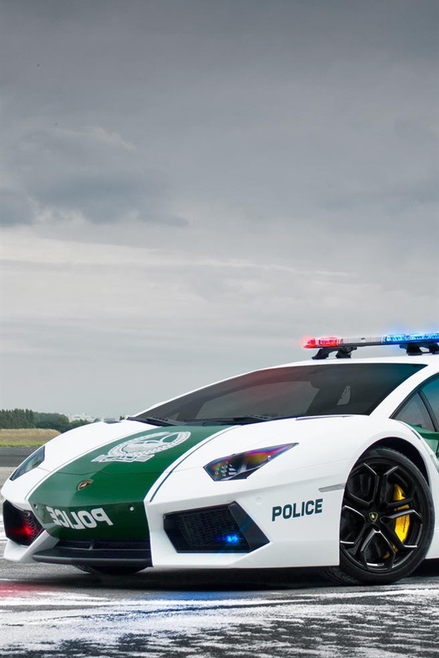 Iphone Wallpaper Lamborghini Aventador Lp700-4, Police - De Carros De Polícia - HD Wallpaper 