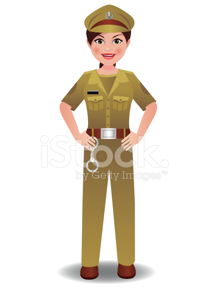 Lady Police Officer Cartoon - HD Wallpaper 