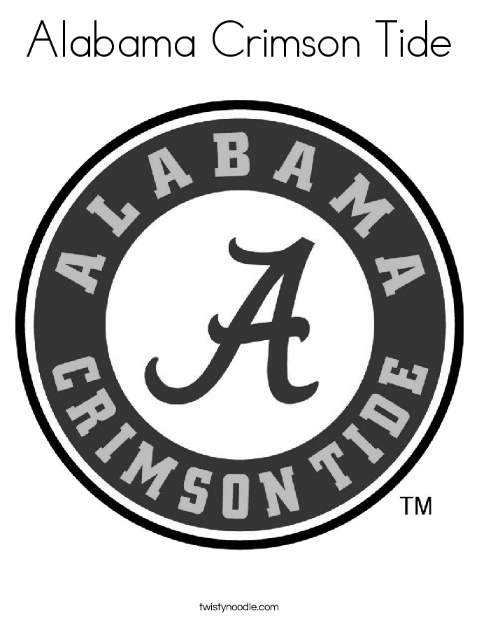 Crimson Tide Logo Png - Alabama Crimson Tide Coloring Sheets - HD Wallpaper 