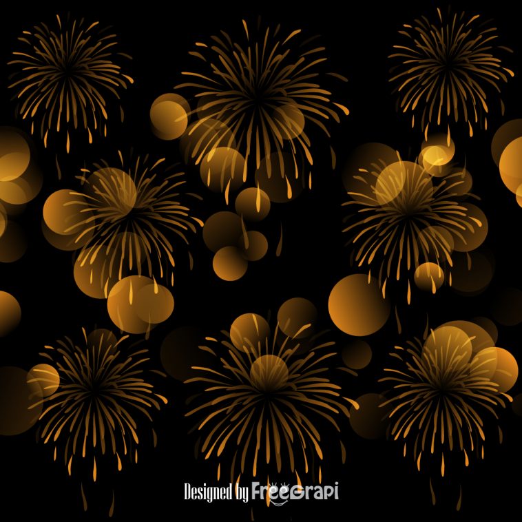 Dark Wallpaper Design With Fireworks - HD Wallpaper 