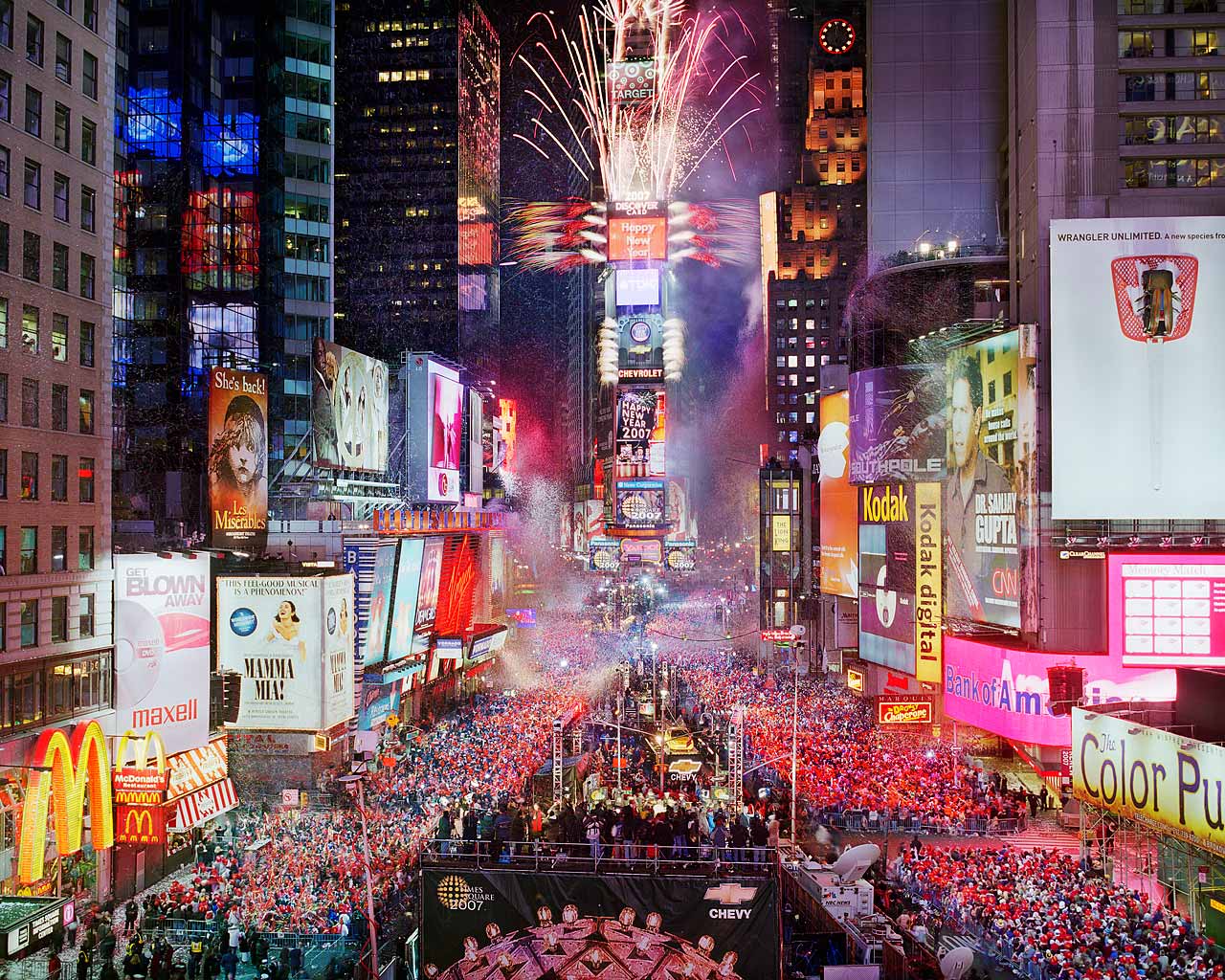 Nyc New Year S Eve Times Square - New Year Eve Copenhagen - HD Wallpaper 