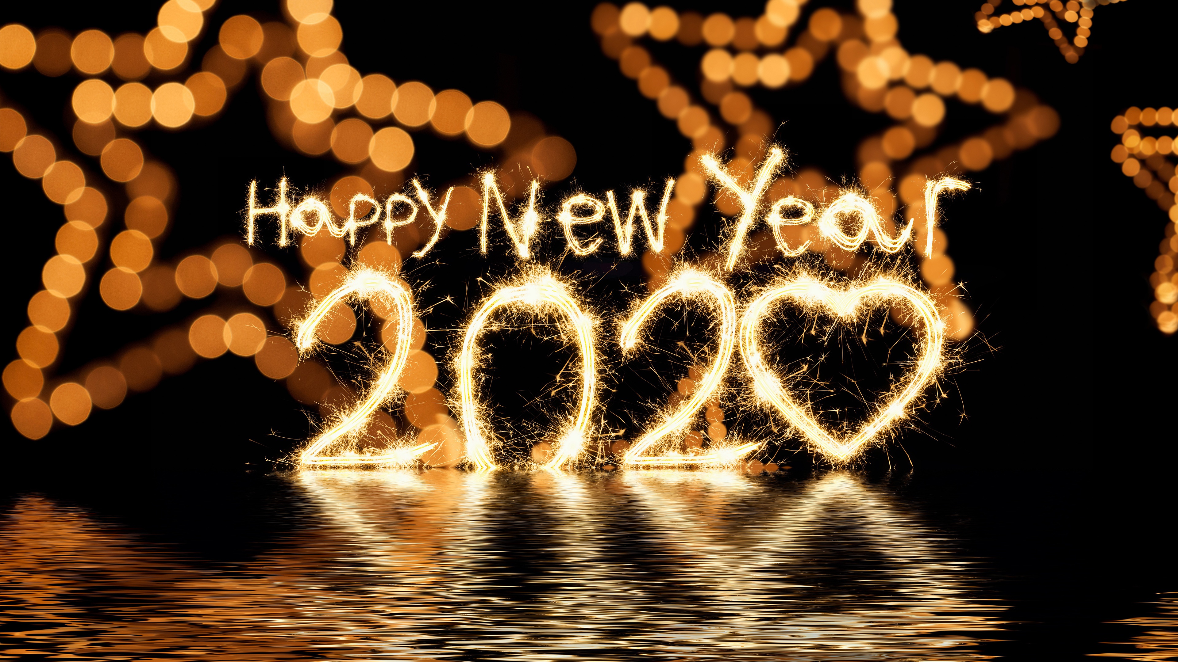 Happy New Year 2020 Hd Wallpaper 4k For Desktop - Happy New Year 2020 4k - HD Wallpaper 