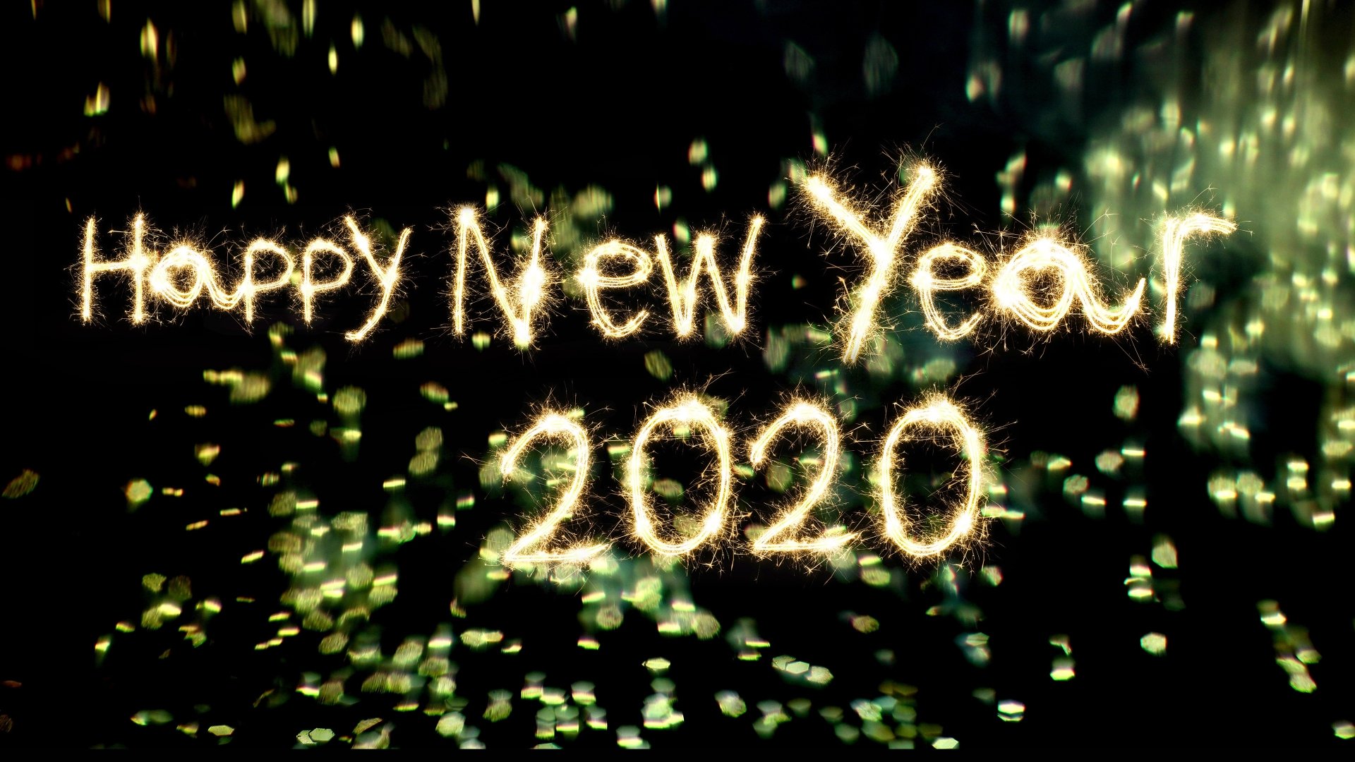 Dark Letter New Year 2020 Desktop Wallpaper - Light - HD Wallpaper 