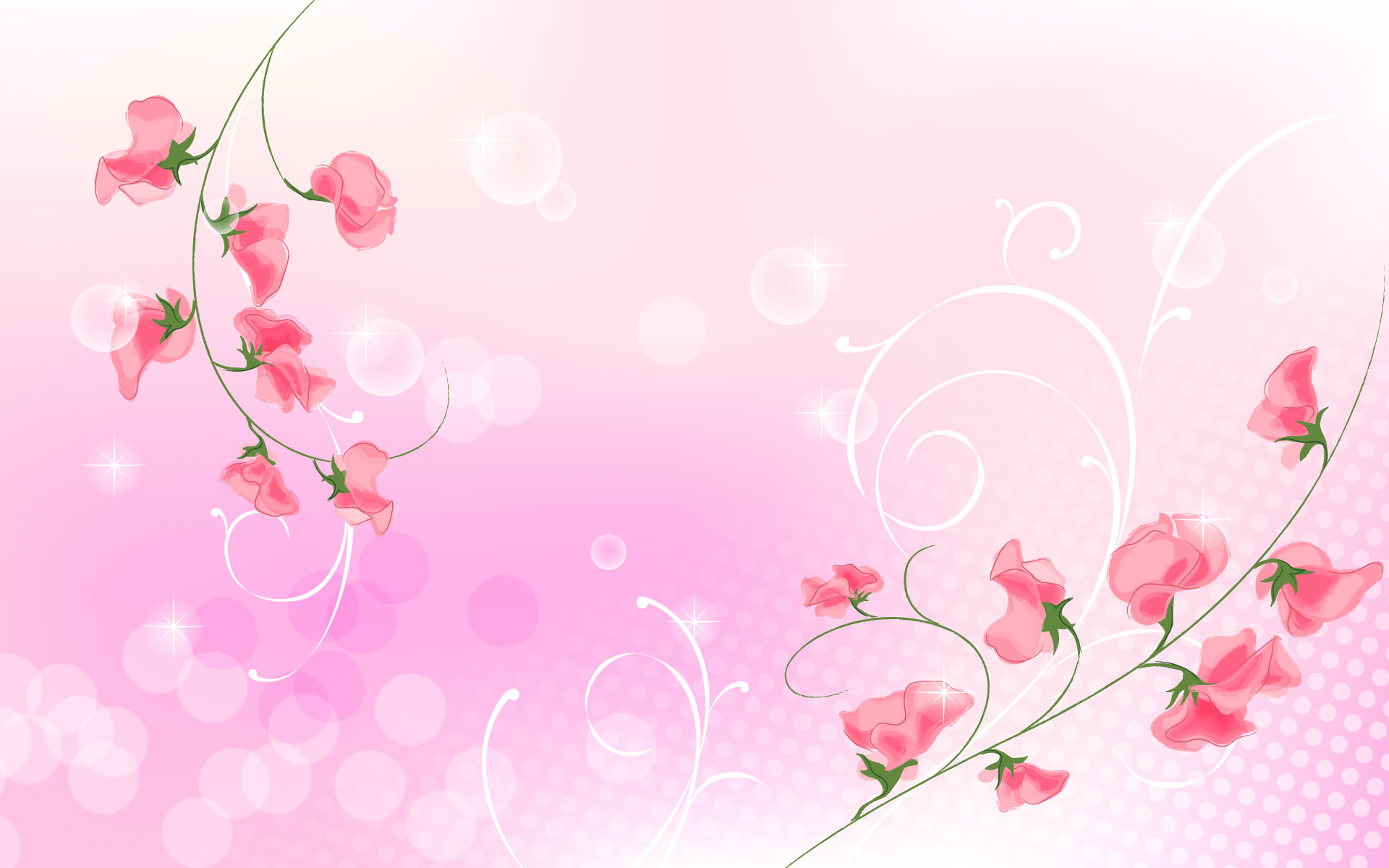 Flower Wallpaper Pink Background - HD Wallpaper 