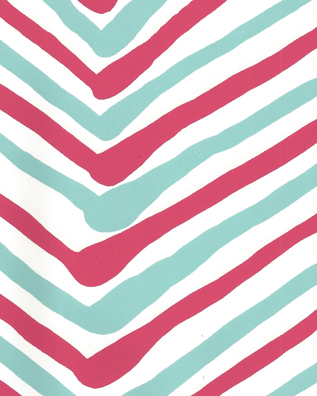 Quadrille Zig Zag Multicolor Wallpaper Turquoise Fuschia - Pattern - HD Wallpaper 