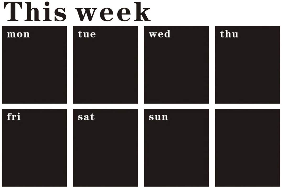 Hmane Chalkboard, Vinyl Wall Sticker Blackboard Weekly - Parallel - HD Wallpaper 