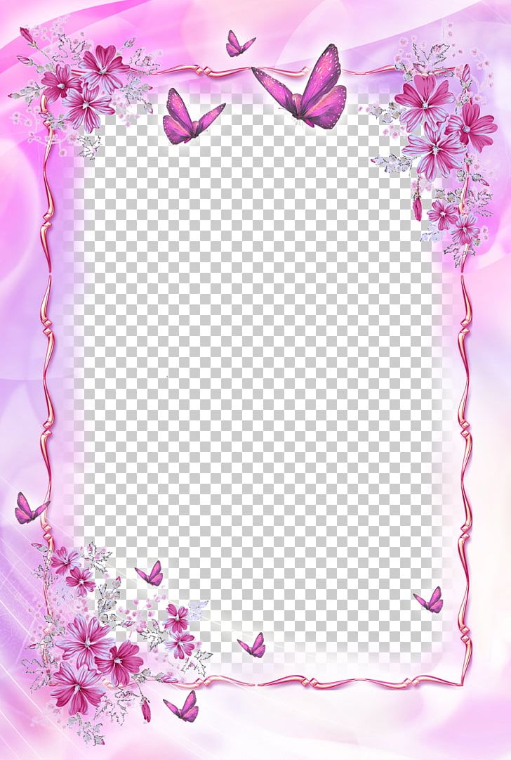 Pony Unicorn Pet Frames Png, Clipart, Blossom, Branch, - Flower Butterfly Border Design - HD Wallpaper 