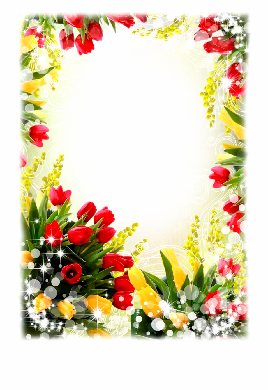 Nice Flower Frame Png Png Flower Photo Frame - Flower Foto Frame Png - HD Wallpaper 