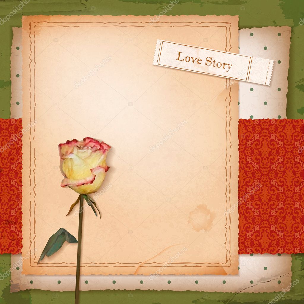 Scrapbook Background Dry Leaf Design - HD Wallpaper 