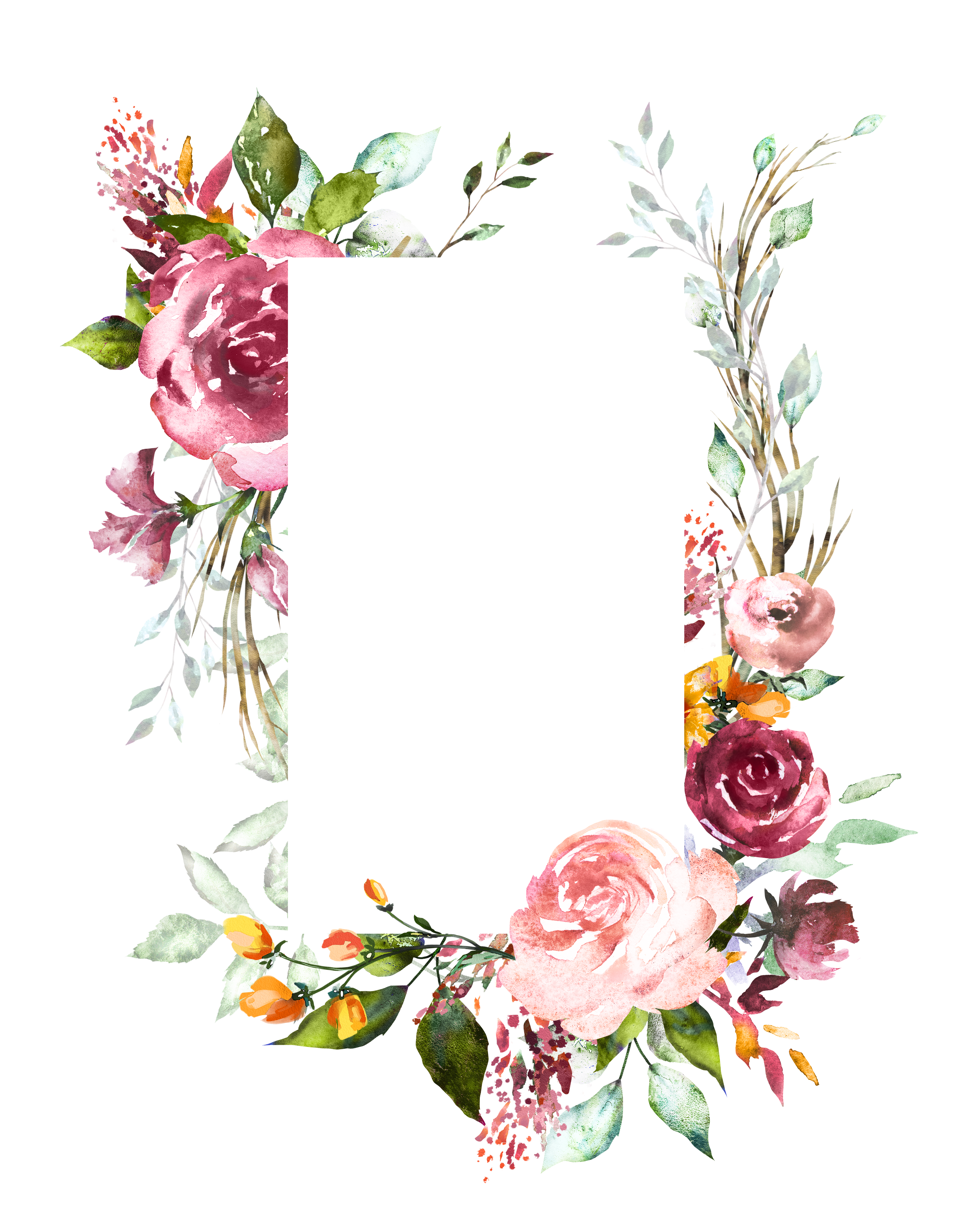 Flower Photo Frame Wallpaper - HD Wallpaper 