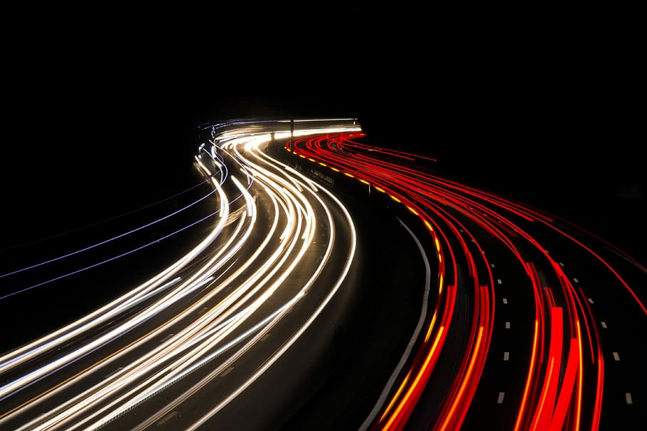 Lights On Road At Night - HD Wallpaper 